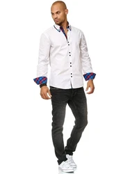 Frchtl Langarmhemd Herren Designer Hemden weiß