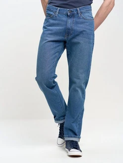 BIG STAR Straight-Jeans TRENT HOHE LEIBHHE Blau/Hellblau BIG STAR Straight-Jeans TRENT HOHE LEIBHHE Blau/Hellblau