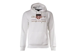 GANT Herren Hoodie - Archive Shield Kapuzen-Pullover Wei