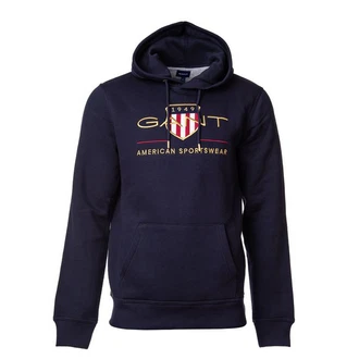 GANT Herren Hoodie - Archive Shield Kapuzen-Pullover blau GANT Herren Hoodie - Archive Shield Kapuzen-Pullover blau