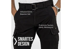 Indicode Herren William Cargohose (15958) Schwarz