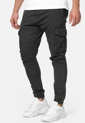 Indicode Cargohose Alex Schwarz/Khaki/Dunkelgrau/Dunkelgrün