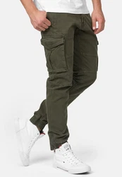 Indicode Cargohose Alex Dunkelgrün/Khaki