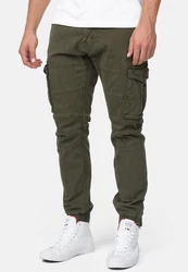 Indicode Cargohose Alex Dunkelgrün/Khaki