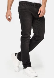 Indicode Herren Texas Jeanshose aus Baumwoll-Mischung mit Stretch Dunkelgrau/Schwarz/Grau/Hellgrau