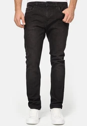 Indicode Herren Texas Jeanshose aus Baumwoll-Mischung mit Stretch Dunkelgrau/Schwarz/Grau/Hellgrau