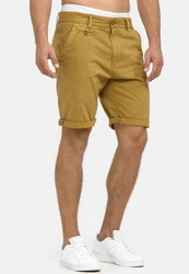 Indicode Herren Cuba Chino Shorts Khaki/Braun/Beige
