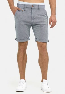 Indicode Herren Cuba Chino Shorts Grau/Hellgrau