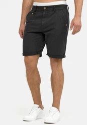 Indicode Herren Cuba Chino Shorts Schwarz/Dunkelgrau/Khaki
