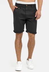 Indicode Herren Cuba Chino Shorts Schwarz/Dunkelgrau/Khaki