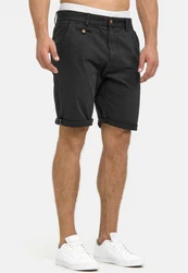 Indicode Herren Cuba Chino Shorts Schwarz/Dunkelgrau/Khaki