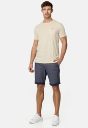Indicode Herren Cuba Chino Shorts Grau/Dunkelblau/Blau