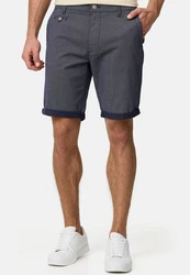 Indicode Herren Cuba Chino Shorts Grau/Dunkelblau/Blau