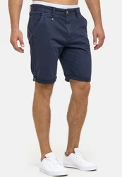 Indicode Herren Cuba Chino Shorts Dunkelblau/Blau/Grau/Hellblau