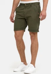 Indicode Herren Cuba Chino Shorts Khaki