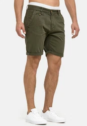 Indicode Herren Cuba Chino Shorts Khaki