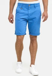 Indicode Herren Cuba Chino Shorts Hellblau/Blau