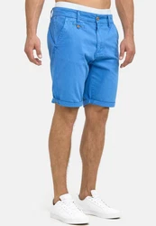 Indicode Herren Cuba Chino Shorts Hellblau/Blau