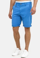 Indicode Herren Cuba Chino Shorts Hellblau/Blau