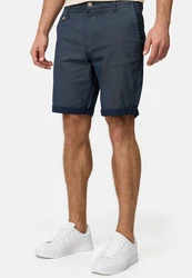 Indicode Herren Cuba Chino Shorts Dunkelblau/Grau/Blau