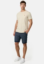 Indicode Herren Cuba Chino Shorts Dunkelblau/Grau/Blau