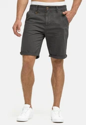 Indicode Herren Cuba Chino Shorts Dunkelgrau/Khaki/Grau/Hellgrau