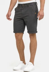 Indicode Herren Cuba Chino Shorts Dunkelgrau/Khaki/Grau/Hellgrau