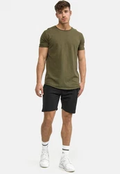 Indicode Kurzarmshirt Willbur Tee Dunkelgrün/Khaki