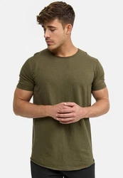 Indicode Kurzarmshirt Willbur Tee Dunkelgrün/Khaki