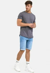 Indicode Kurzarmshirt Willbur Tee Dunkelgrau/Grau/Hellgrau