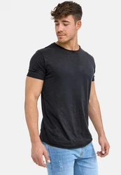 Indicode Kurzarmshirt Willbur Tee Schwarz
