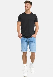 Indicode Kurzarmshirt Willbur Tee Schwarz