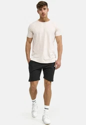 Indicode Kurzarmshirt Willbur Tee Weiß/Khaki/Creme/Beige