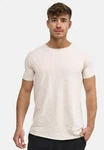 Indicode Kurzarmshirt Willbur Tee Weiß/Khaki/Creme/Beige
