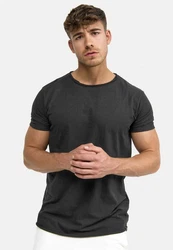 Indicode Kurzarmshirt Willbur Tee Dunkelgrau/Grau/Schwarz