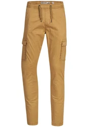 Indicode Broadwick Cargohose aus Baumwolle mit 6 Taschen Khaki/Beige