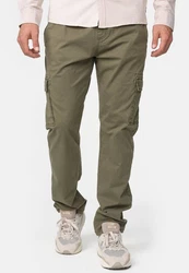 Indicode Broadwick Cargohose aus Baumwolle mit 6 Taschen Dunkelgrün/Khaki