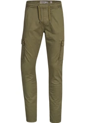 Indicode Broadwick Cargohose aus Baumwolle mit 6 Taschen Dunkelgrün/Khaki