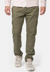 Indicode Broadwick Cargohose aus Baumwolle mit 6 Taschen Dunkelgrün/Khaki