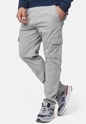 Indicode Broadwick Cargohose aus Baumwolle mit 6 Taschen Hellgrau/Grau/Khaki