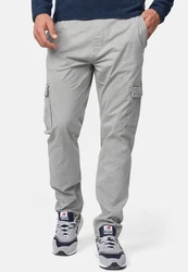 Indicode Broadwick Cargohose aus Baumwolle mit 6 Taschen Hellgrau/Grau/Khaki