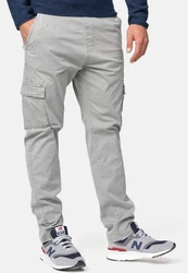 Indicode Broadwick Cargohose aus Baumwolle mit 6 Taschen Hellgrau/Grau/Khaki