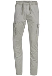 Indicode Broadwick Cargohose aus Baumwolle mit 6 Taschen Hellgrau/Grau/Khaki