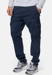 Indicode Broadwick Cargohose aus Baumwolle mit 6 Taschen Blau/Dunkelblau