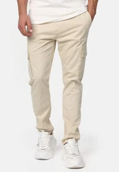 Indicode Broadwick Cargohose aus Baumwolle mit 6 Taschen Khaki/Beige
