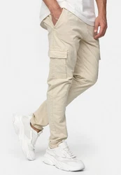 Indicode Broadwick Cargohose aus Baumwolle mit 6 Taschen Khaki/Beige