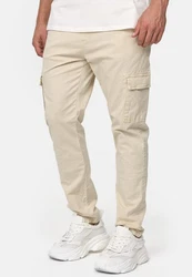 Indicode Broadwick Cargohose aus Baumwolle mit 6 Taschen Khaki/Beige