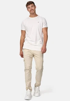 Indicode Broadwick Cargohose aus Baumwolle mit 6 Taschen Khaki/Beige