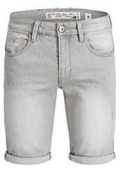 Indicode Herren Caden Jeans Shorts mit 5 Taschen Grau/Khaki/Hellgrau/Beige/Creme