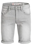 Indicode Herren Caden Jeans Shorts mit 5 Taschen Grau/Khaki/Hellgrau/Beige/Creme